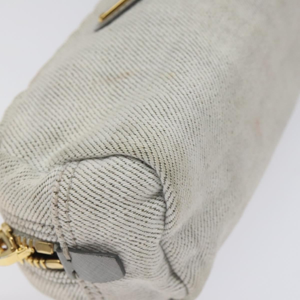 Prada Vintage Pouch Tessuto, GRAY, CANVAS, Clutche & pouche