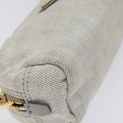 Prada Vintage Pouch Tessuto, GRAY, CANVAS, Clutche & pouche