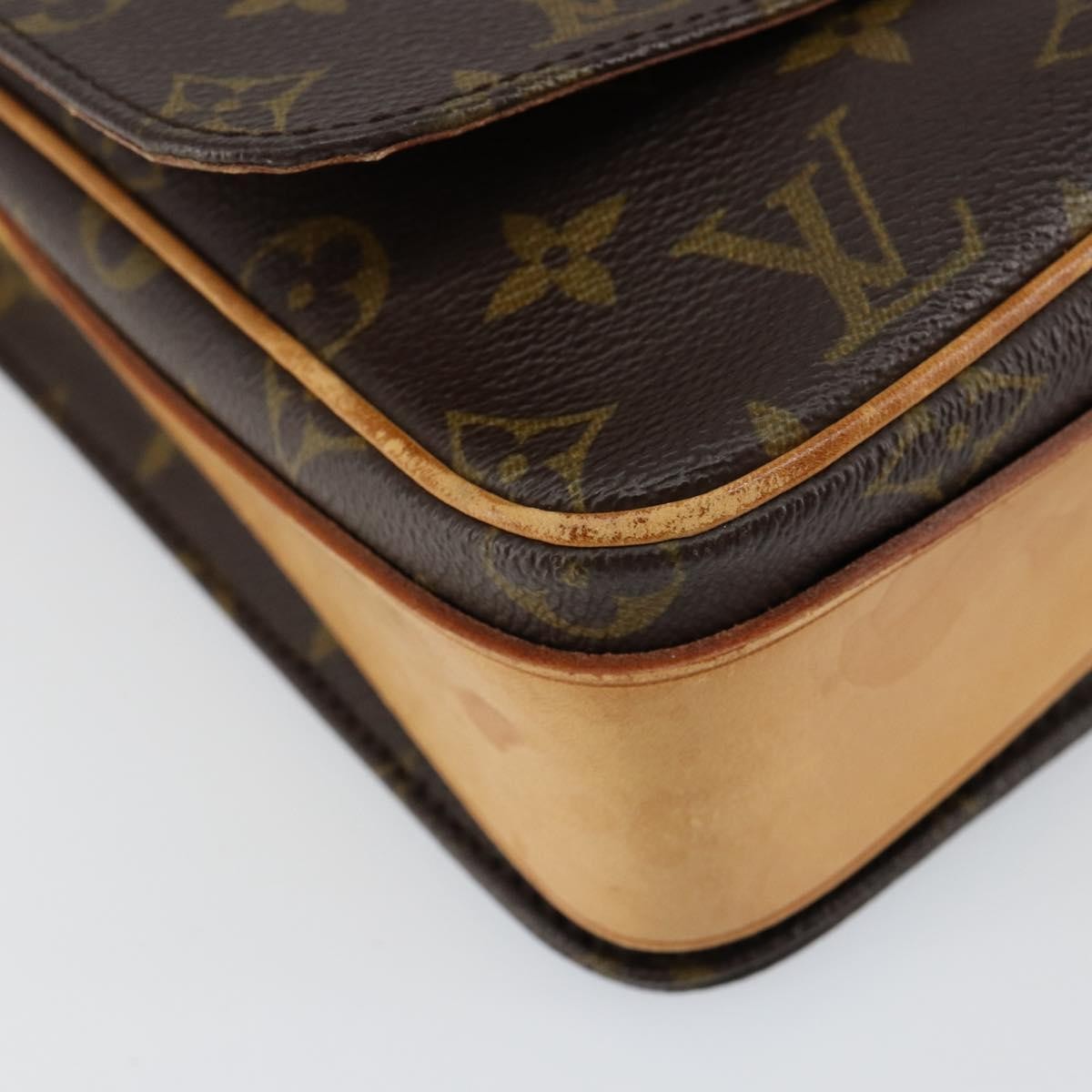 Louis Vuitton Cartouchiere Handbag Monogram Canvas, BROWN, CANVAS, Shoulder bag