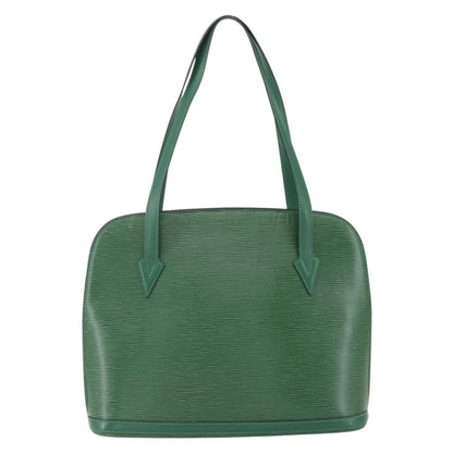 Louis Vuitton Lussac Handbag Epi Leather, GREEN, LEATHER, Shoulder bag