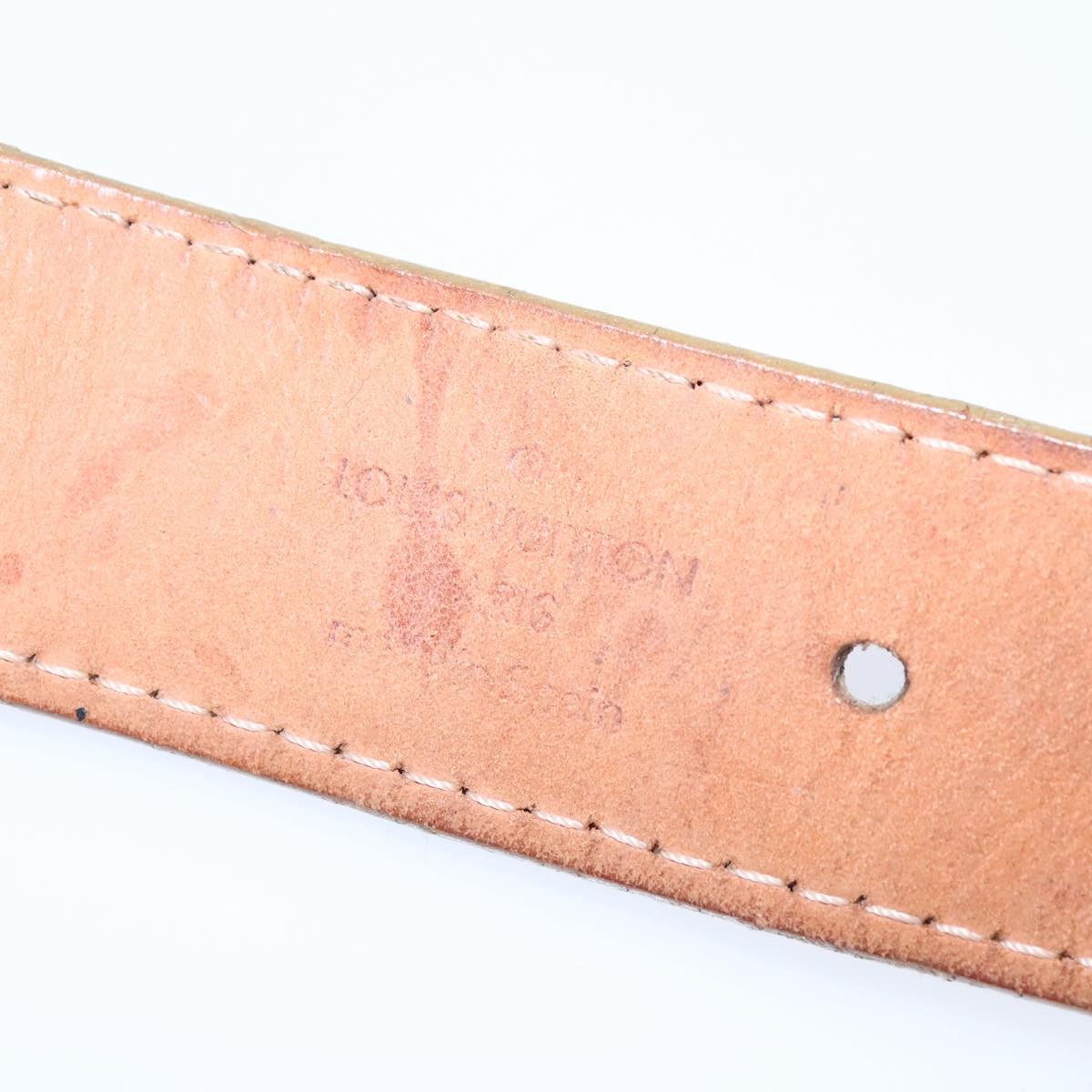 Louis Vuitton Buckle Belt Mahina Leather, GOLD, LEATHER, Belts