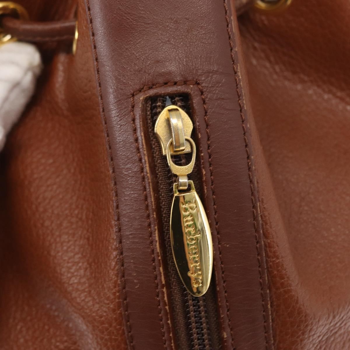Burberry Vintage Shoulder Bag Leather, BROWN, LEATHER, Shoulder bag