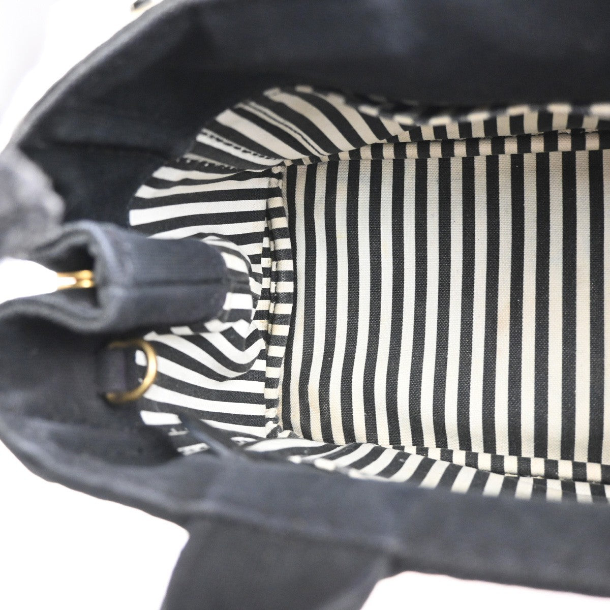 Prada Canapa Convertible Tote Canvas, BLACK, CANVAS, Tote bag