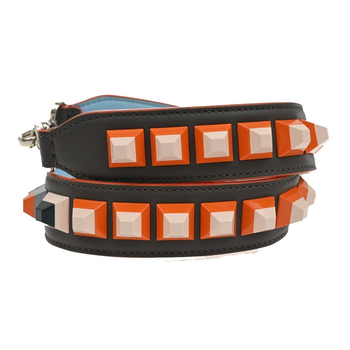 Fendi Mini Strap You Short Shoulder Strap Studded Leather, MULTICOLOUR, LEATHER, Straps