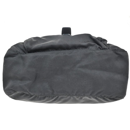 Prada Buckle Messenger Bag Tessuto, Black, Nylon, Shoulder Bag