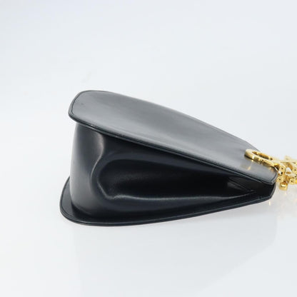 Salvatore Ferragamo Gancini Shoulder Bag Leather, NAVY, LEATHER, Shoulder bag