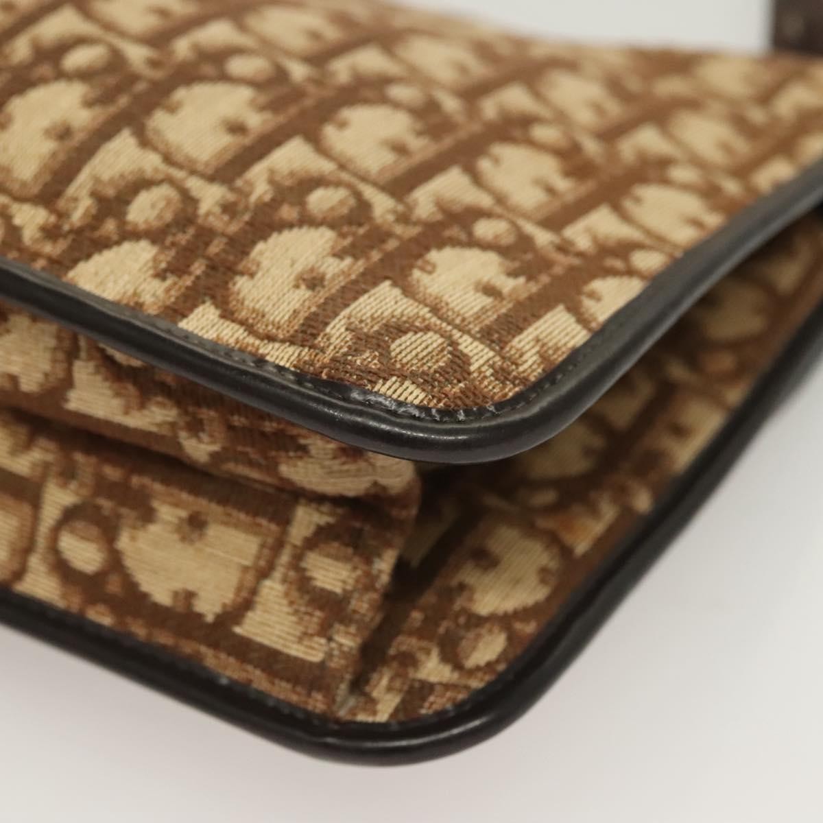 Christian Dior Vintage Trotter Shoulder Bag Canvas, BROWN, CANVAS, Shoulder bag