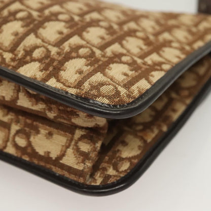 Christian Dior Vintage Trotter Shoulder Bag Canvas, BROWN, CANVAS, Shoulder bag