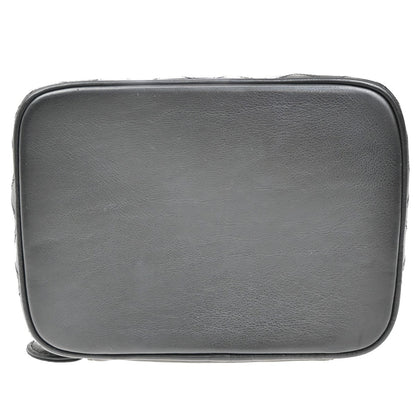 Chanel Vanity pouch Leather, BLACK, LEATHER, Toiletry Case