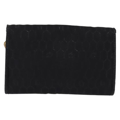 Christian Dior Vintage Honeycomb Flap Crossbody Bag Coated Canvas, BLACK, CANVAS, Clutche & pouche