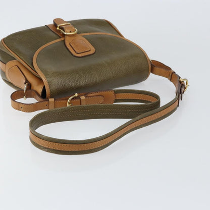 Celine Vintage Shoulder Bag Leather, KHAKI, LEATHER, Shoulder bag
