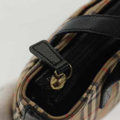 Burberry Nova Handbag Check Pattern, BEIGE, CANVAS, Handbag