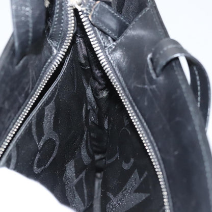 Salvatore Ferragamo Gancini handbag Leather, BLACK, LEATHER, Handbag