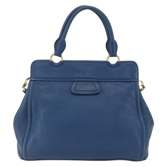 Miu Miu Vintage Tote bag Leather, BLUE, LEATHER, Tote bag