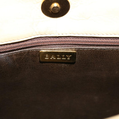 Bally Vintage Shoulder Bag Leather, BEIGE, LEATHER, Shoulder bag