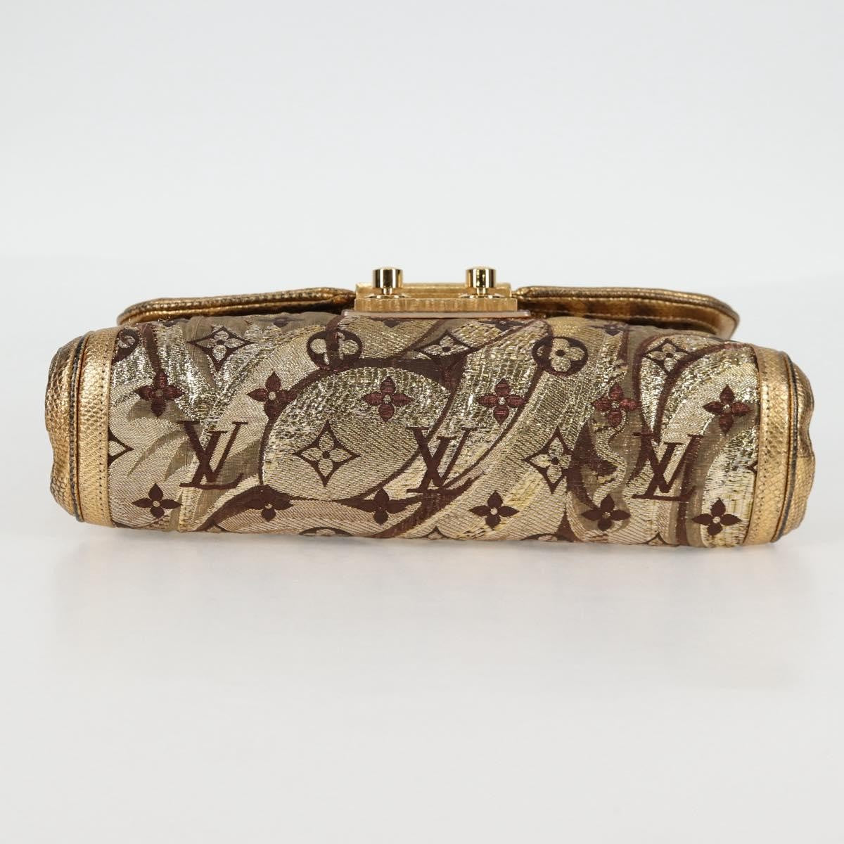 Louis Vuitton Thalie Clutch Brocade Monogram, GOLD, CANVAS, Clutche & pouche