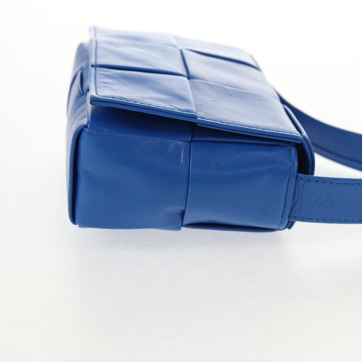 Bottega Veneta Fun Cassette Crossbody Bag Maxi Intrecciato Leather, BLUE, LEATHER, Crossbody bag