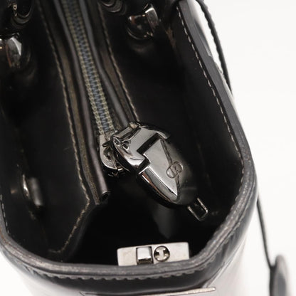 Christian Dior Vintage Handbag Leather, GRAY, LEATHER, Handbag