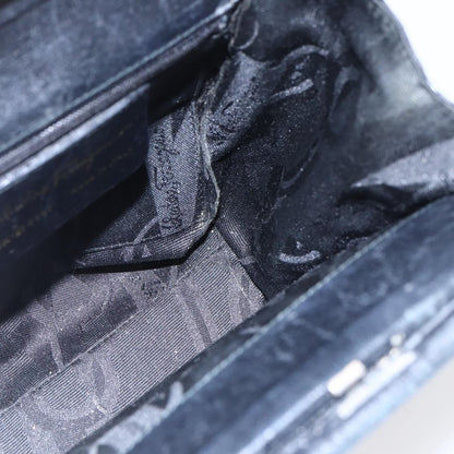 Salvatore Ferragamo Vintage Shoulder Bag Leather, BLACK, LEATHER, Shoulder bag