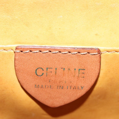 Celine Vintage Macadam Shoulder Bag Canvas and Leather, BROWN, CANVAS, Shoulder bag