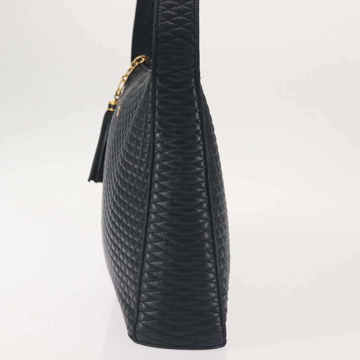 Bally Vintage Shoulder Bag Leather, NAVY, LEATHER, Shoulder bag