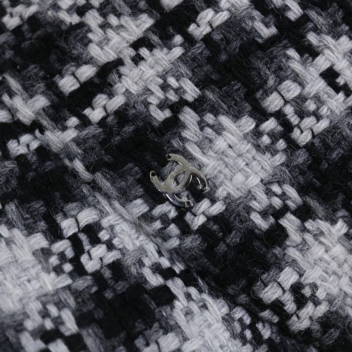 Chanel Beaded CC Bucket Hat Wool, WHITE, WOOL, Head accessory