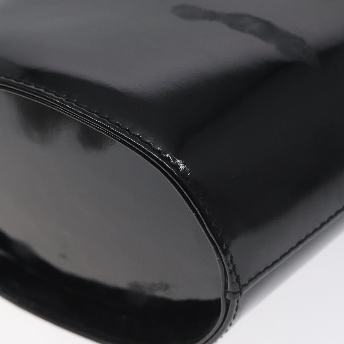 Salvatore Ferragamo Vara Bow Top Handle Bucket Bag Patent Leather, BLACK, PATENT_LEATHER, Handbag