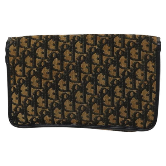 Christian Dior Vintage Trotter Shoulder Bag Canvas, BROWN, CANVAS, Shoulder bag
