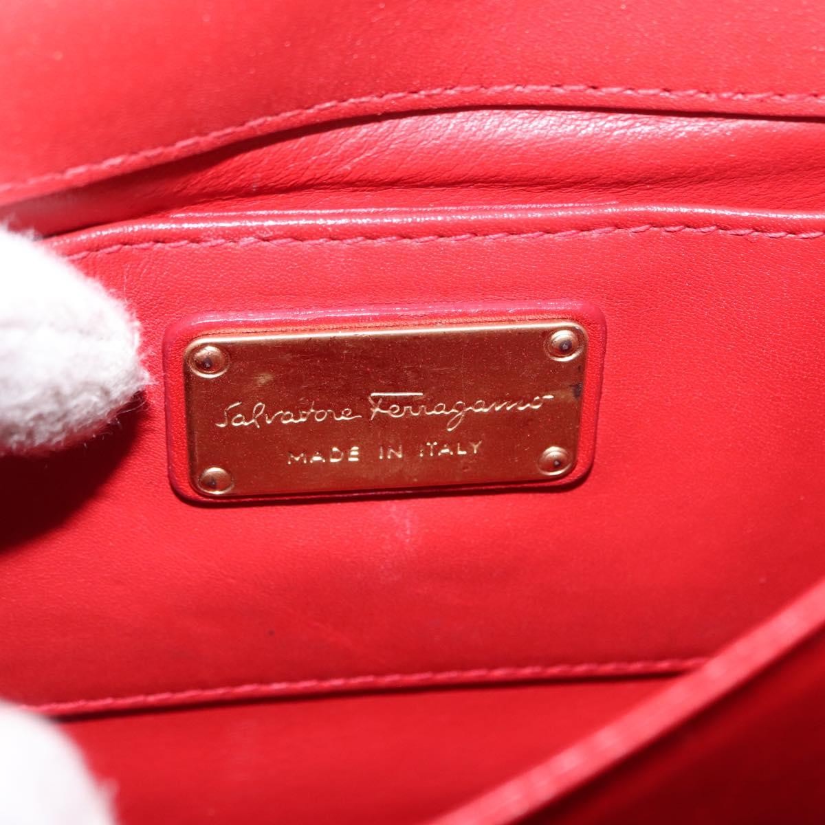 Salvatore Ferragamo Thalia Shoulder Bag Leather, RED, LEATHER, Shoulder bag
