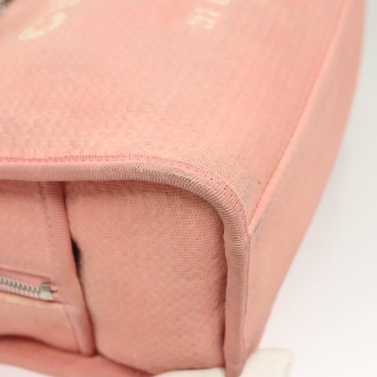 Chanel Deauville Tote Canvas, PINK, CANVAS, Handbag