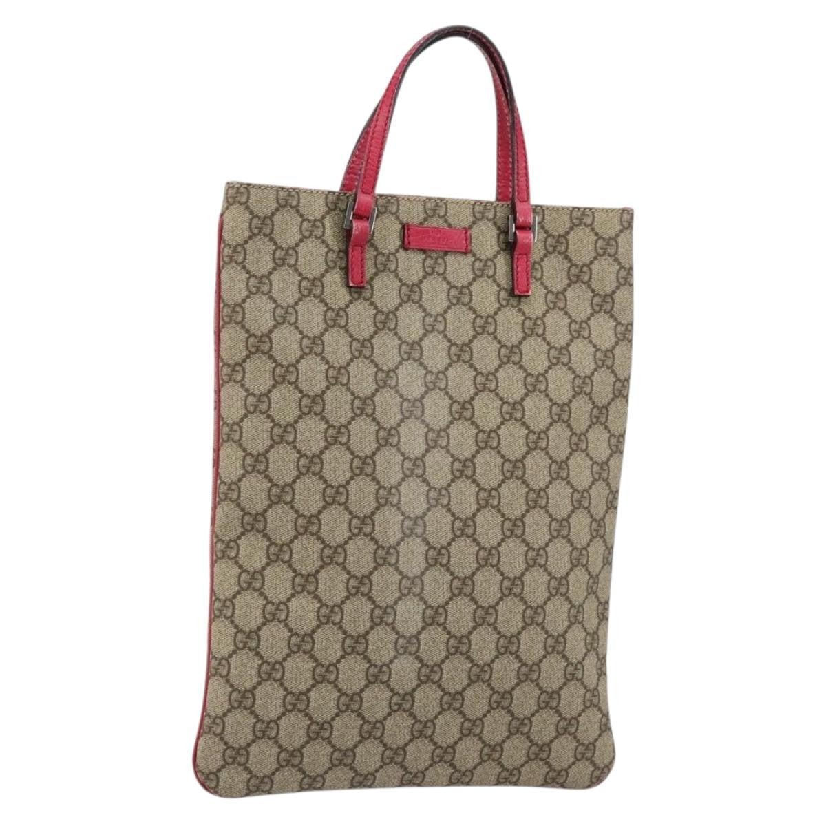 Gucci Joy Plus Flat Tote GG Coated Canvas, BEIGE, PVC, Tote bag
