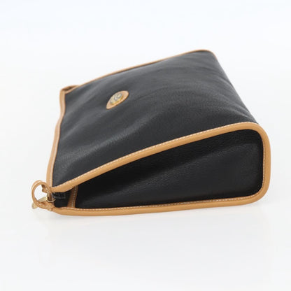 Gucci Zipped Pouch Leather, BLACK, LEATHER, Clutche & pouche