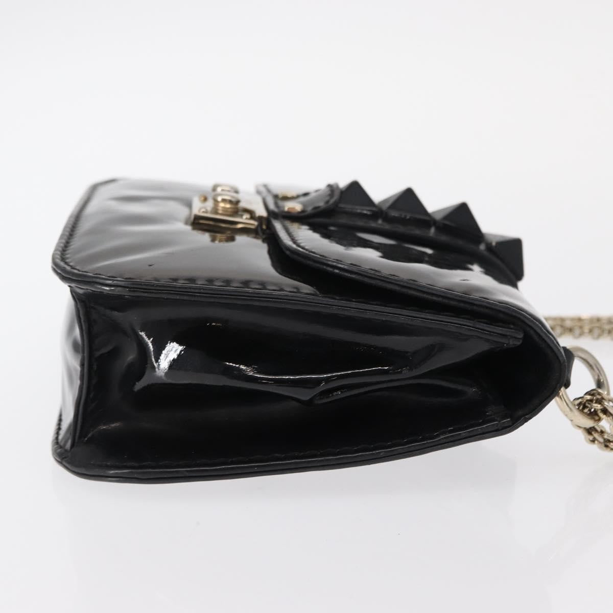Valentino Garavani Glam Lock Shoulder Bag Patent, BLACK, PATENT_LEATHER, Shoulder bag