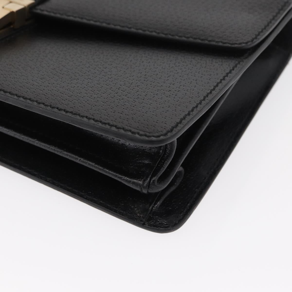 Salvatore Ferragamo Vintage clutch Bag Leather, BLACK, LEATHER, Clutche & pouche