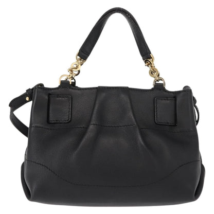 Salvatore Ferragamo W Chain Tote Leather, BLACK, LEATHER, Handbag