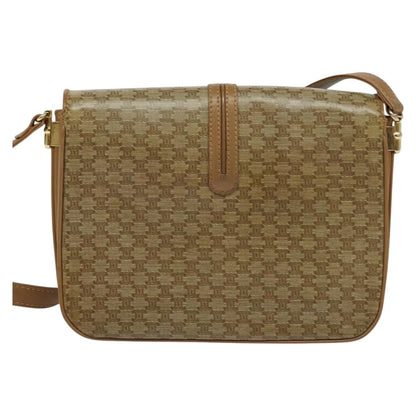 Celine Macadam Shoulder Bag PVC Leather, BEIGE, CANVAS, Shoulder bag