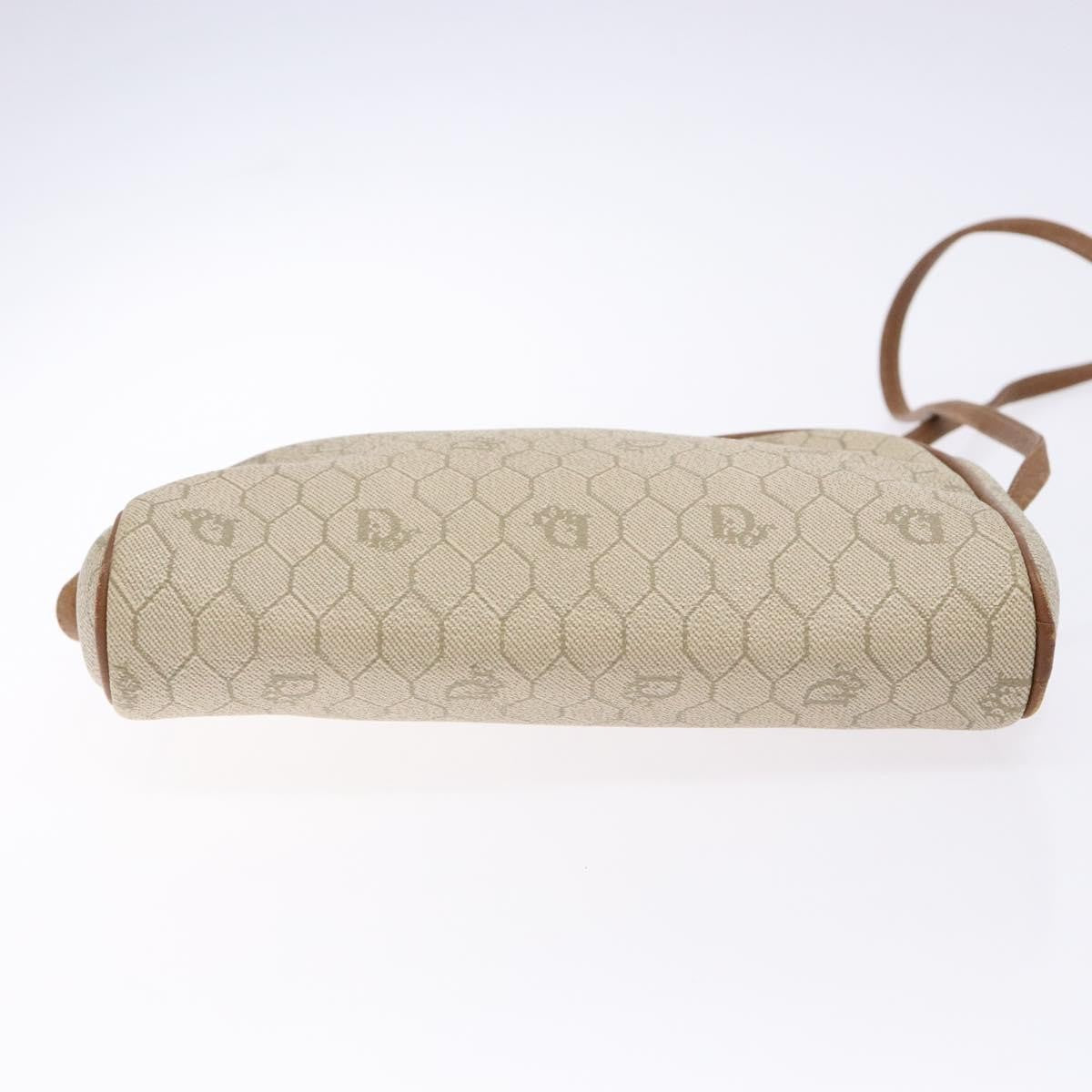 Christian Dior Vintage Honeycomb Shoulder Bag Canvas, BEIGE, CANVAS, Shoulder bag