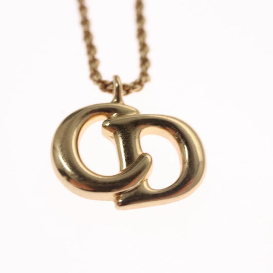 Christian Dior CD Pendant Necklace Metal, GOLD, METAL, Necklace