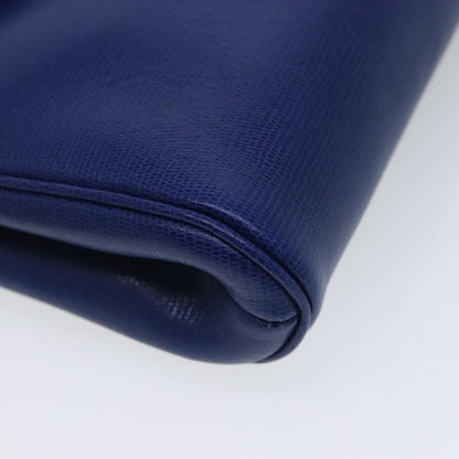 Celine Vintage Circle Logo Crossbody Bag Leather, BLUE, LEATHER, Crossbody bag