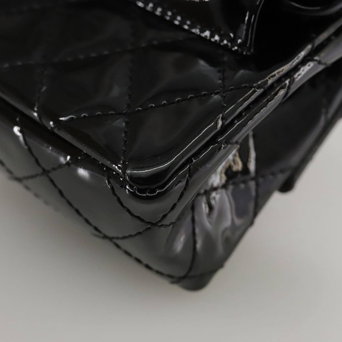 Chanel Reissue 2.55 Ankle Wrist Flap Bag Quilted Patent, BLACK, PATENT_LEATHER, Clutche & pouche