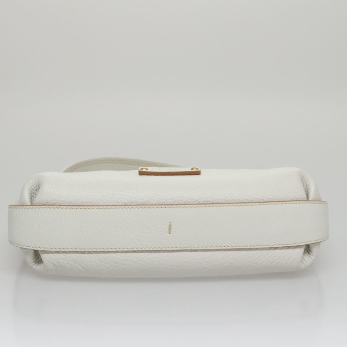 Salvatore Ferragamo Gancini Shoulder Bag Leather, WHITE, LEATHER, Shoulder bag