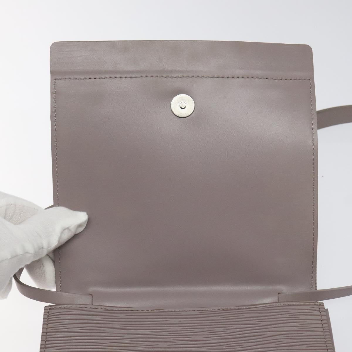 Louis Vuitton Biarritz Shoulder Bag Epi Leather, GRAY, LEATHER, Shoulder bag