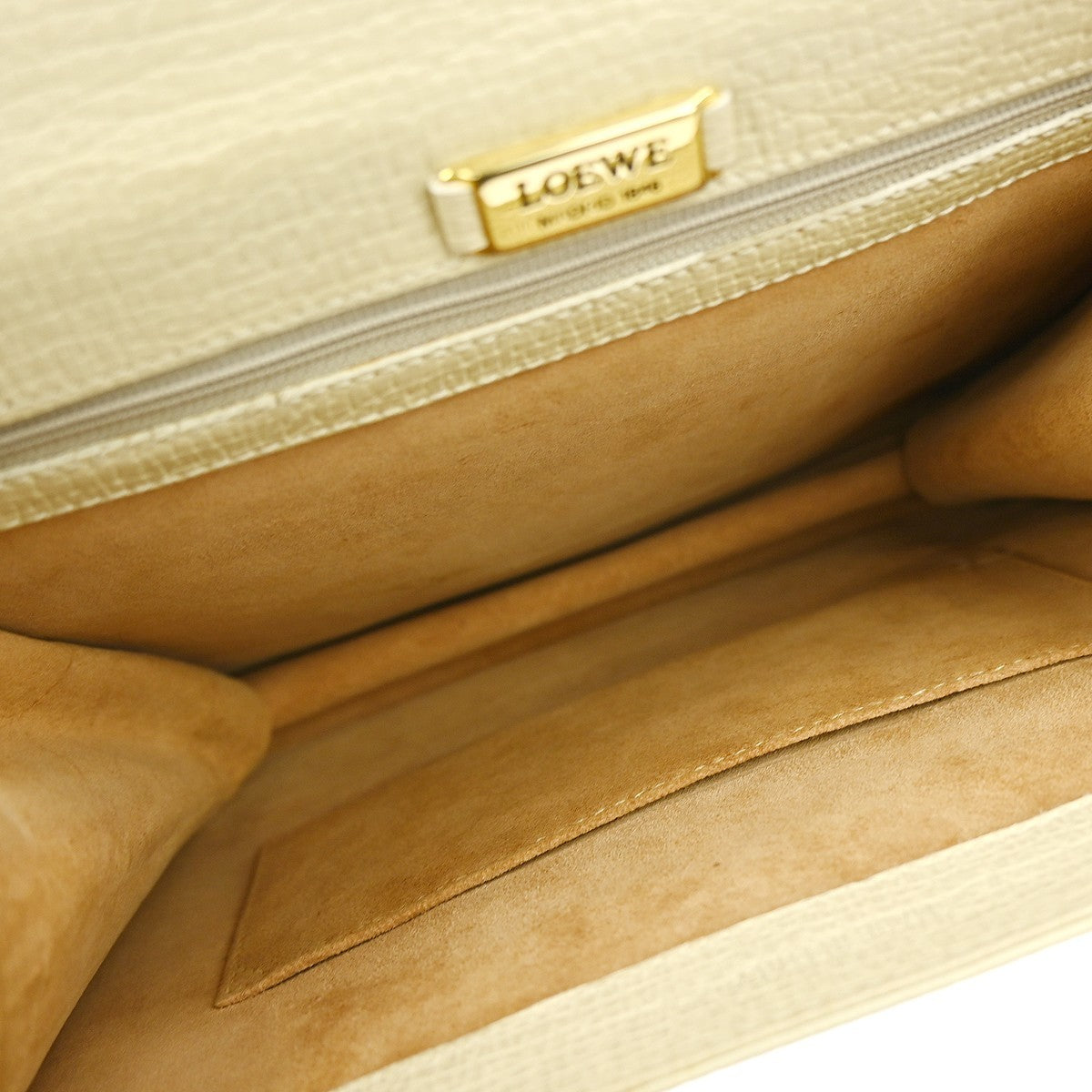 Loewe Barcelona Shoulder Bag Leather, ECRU, LEATHER, Handbag