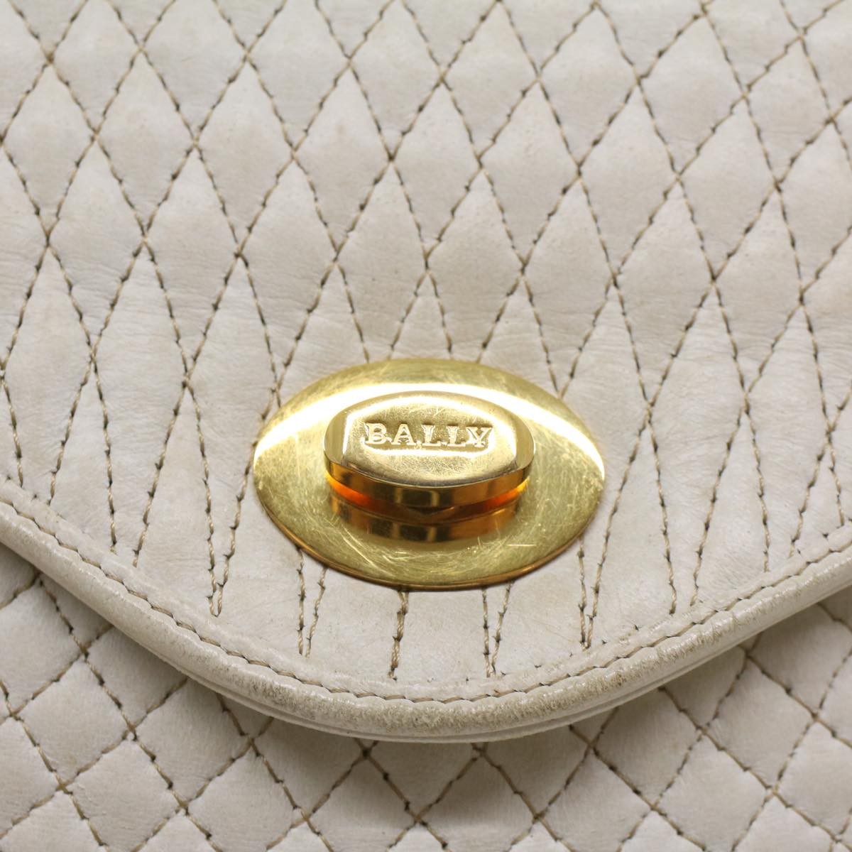 Bally Handbag Leather, WHITE, LEATHER, Handbag