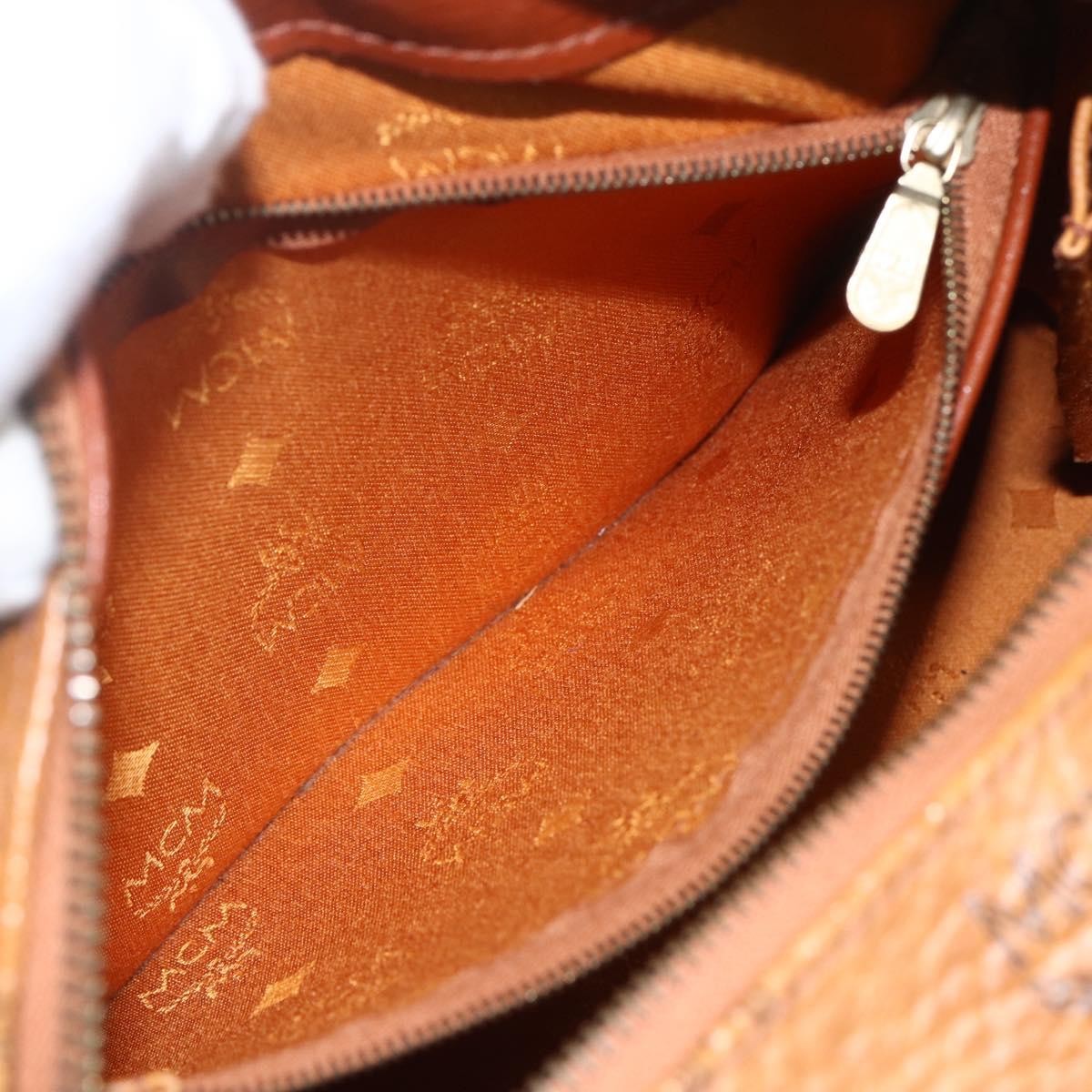 MCM Visetos logogramme Handbag Canvas and Leather, BROWN, CANVAS, Handbag
