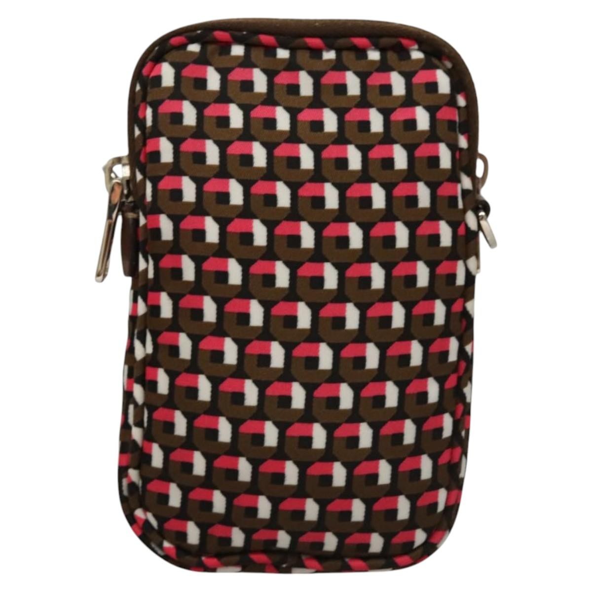 Prada Baguette Shoulder Bag Quilted Tessuto with Leather, BROWN, NYLON, Shoulder bag