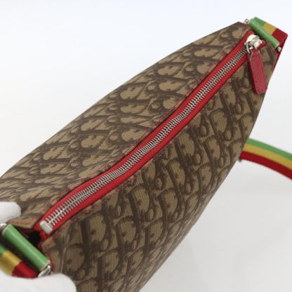 Christian Dior Vintage Rasta Messenger Bag Diorissimo Coated Canvas, BROWN, PVC, Shoulder bag