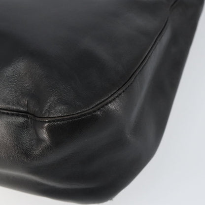Prada Vintage Shoulder Bag Leather, BLACK, LEATHER, Shoulder bag