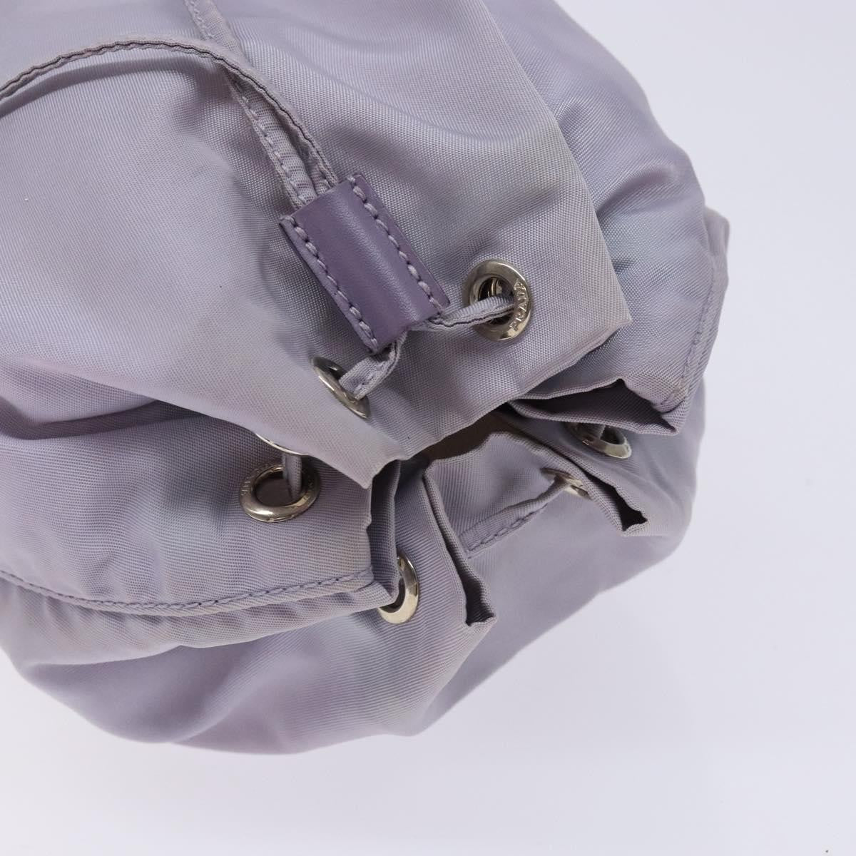 Prada Vela Drawstring Bucket Pouch Tessuto, PURPLE, NYLON, Clutche & pouche