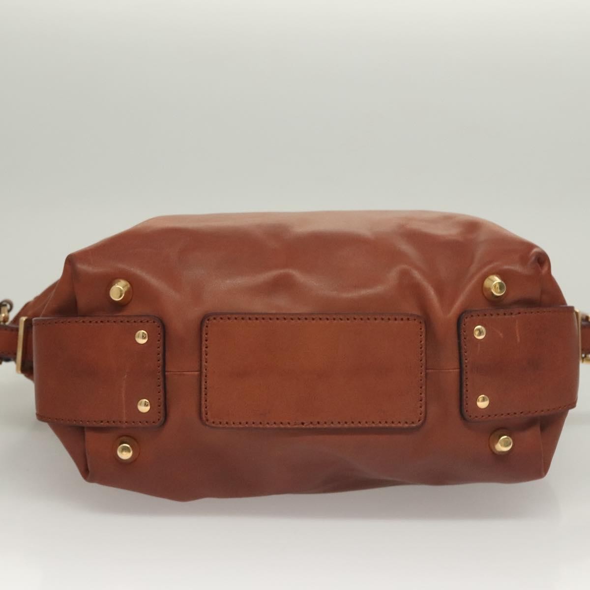 Chloe Angie Tote Leather, BROWN, LEATHER, Tote bag